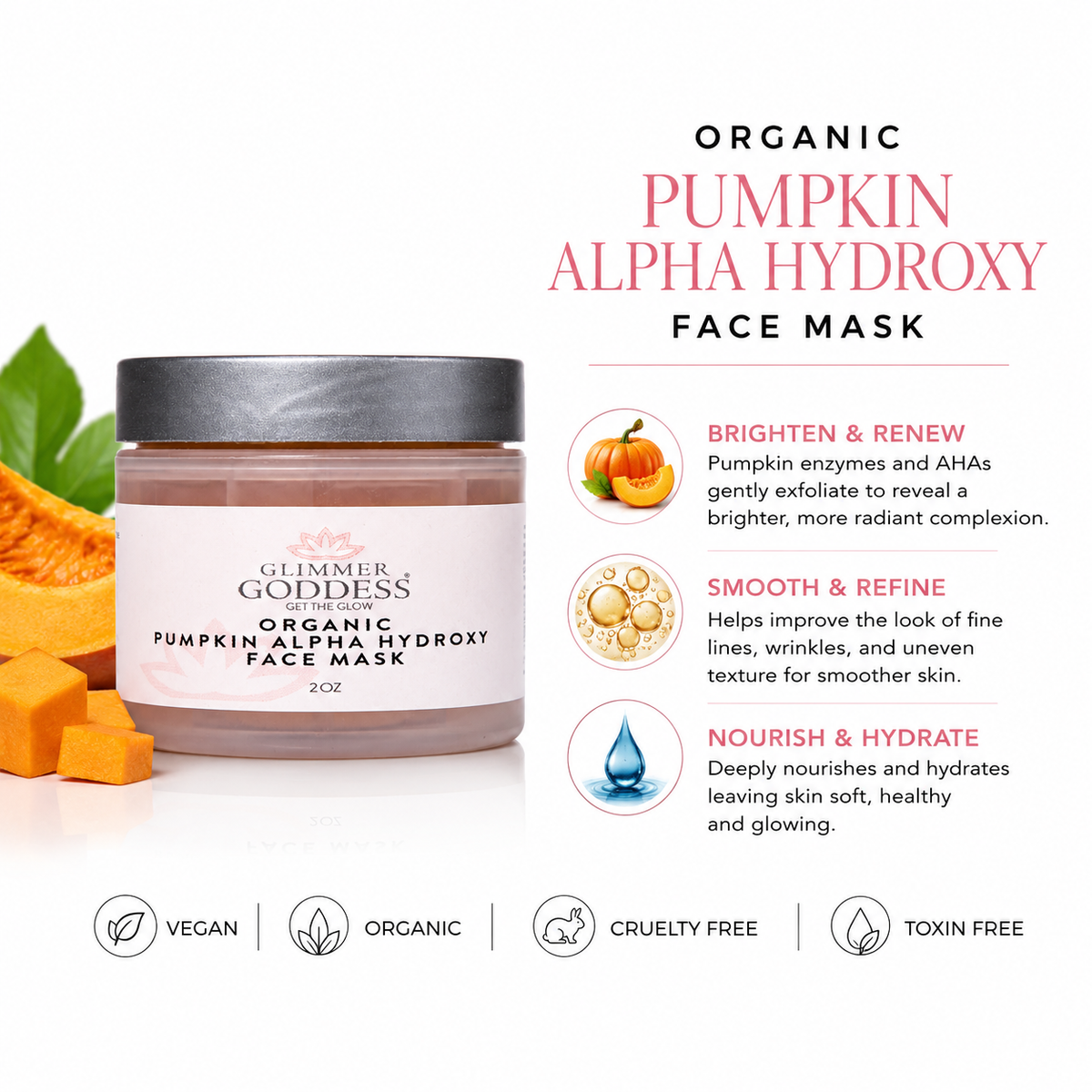 Organic Pumpkin Alpha Hydroxy Face Mask
