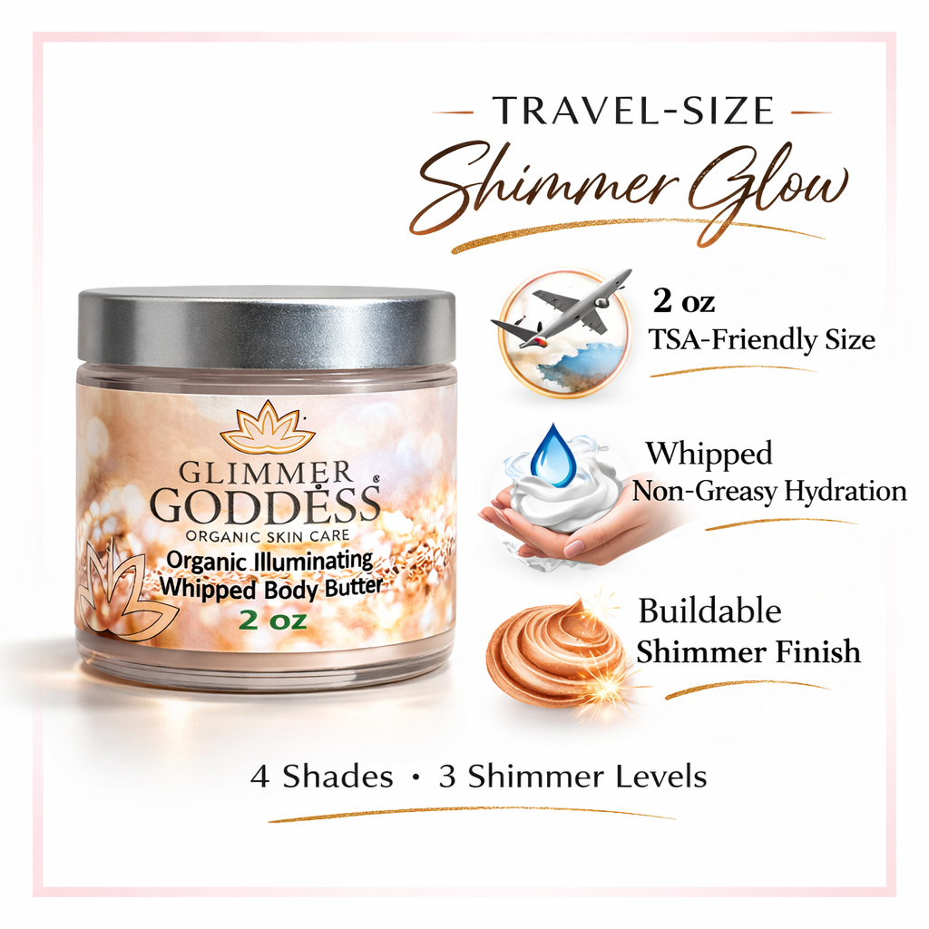 Organic Shimmering Whipped Body Butter 2 oz. Travel Size