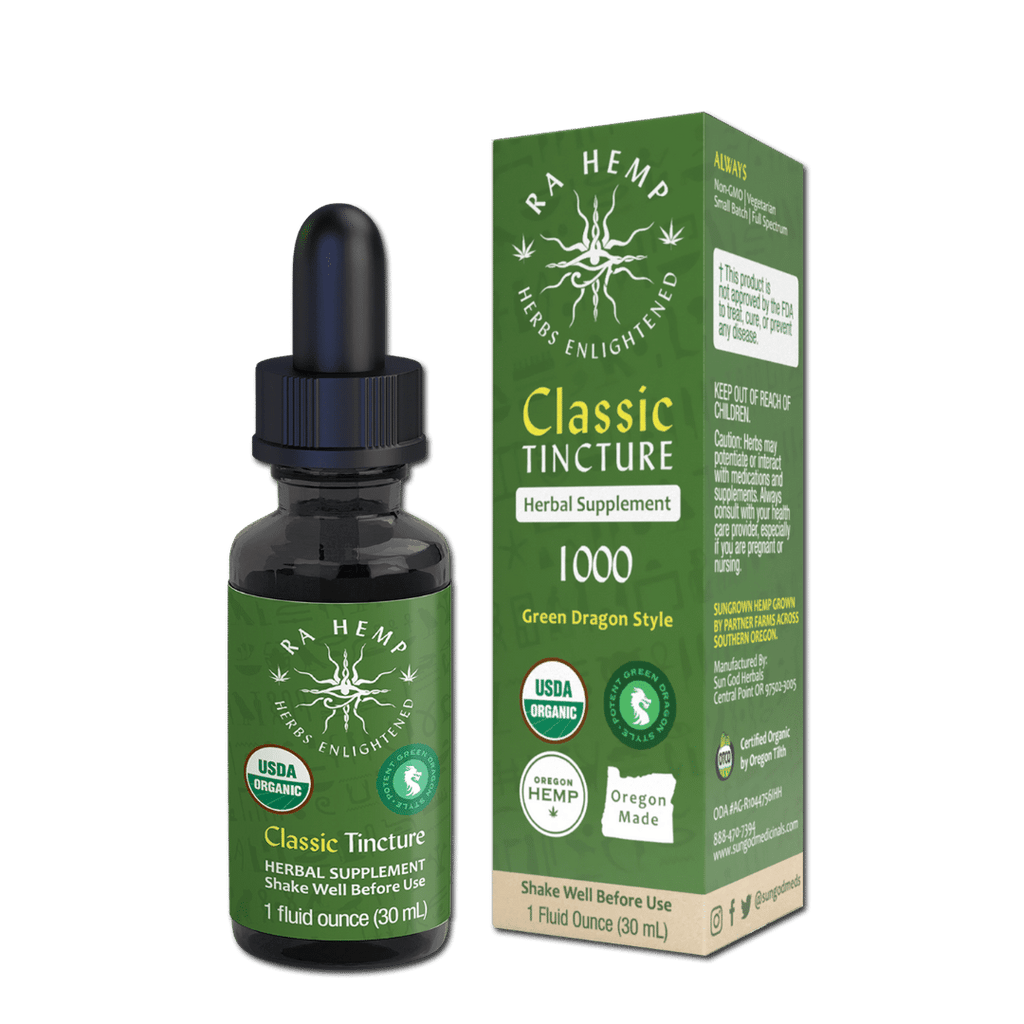Organic Ra Hemp Classic "Green Dragon Style" Tincture 1000