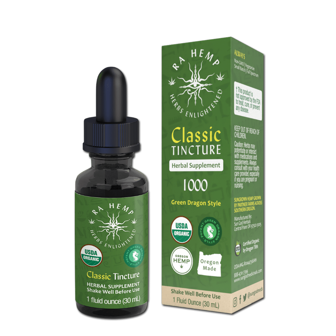 Organic Ra Hemp Classic "Green Dragon Style" Tincture 1000