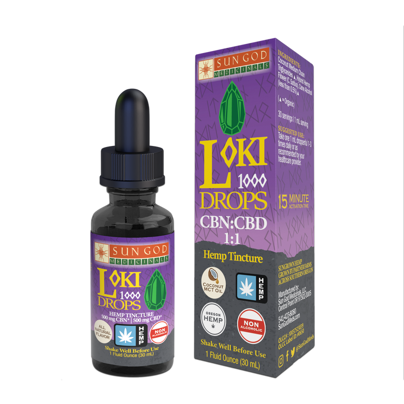 Loki 1000 Drops 1:1 CBN:CBD - SALE