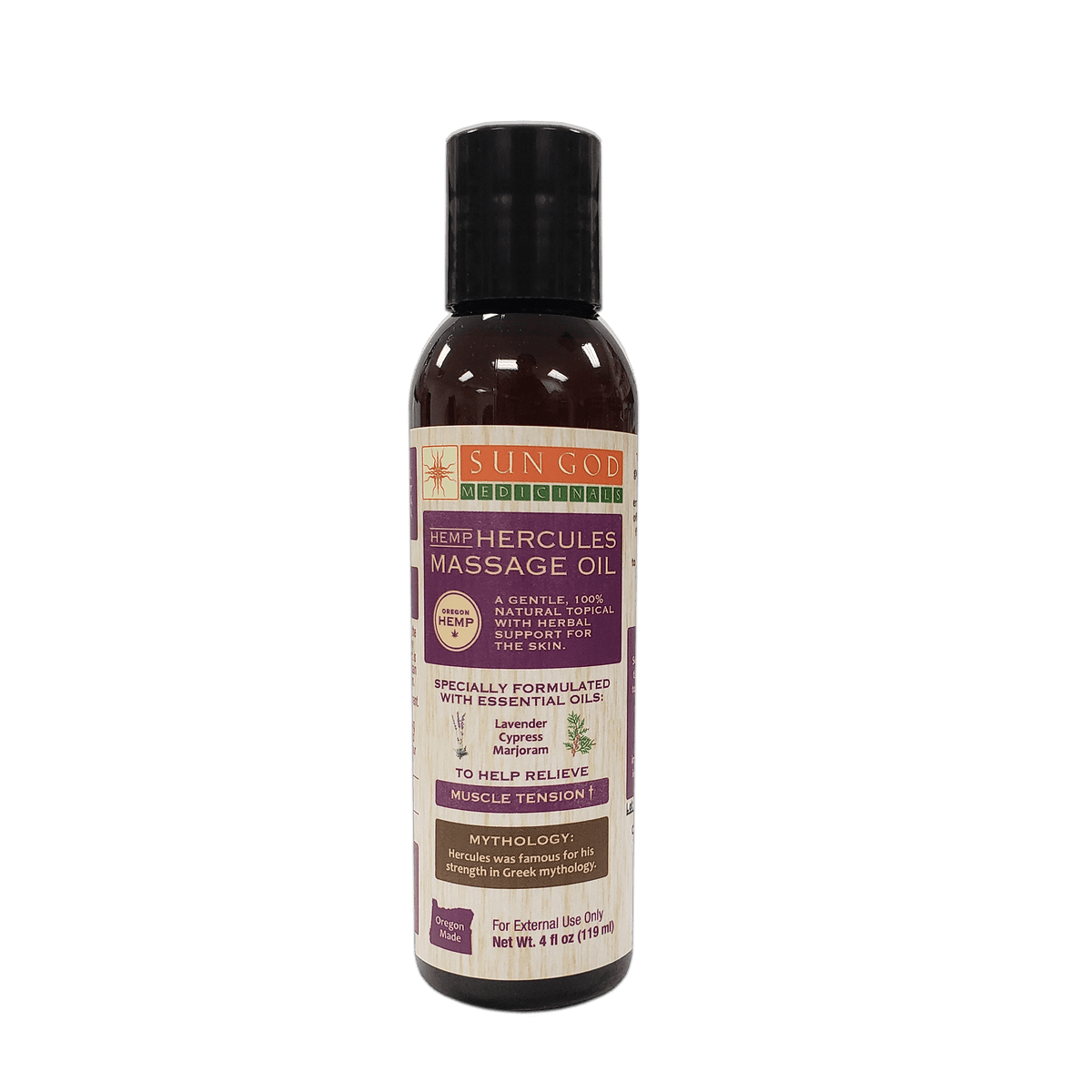 Hercules Hemp Massage Oil - 4 oz.
