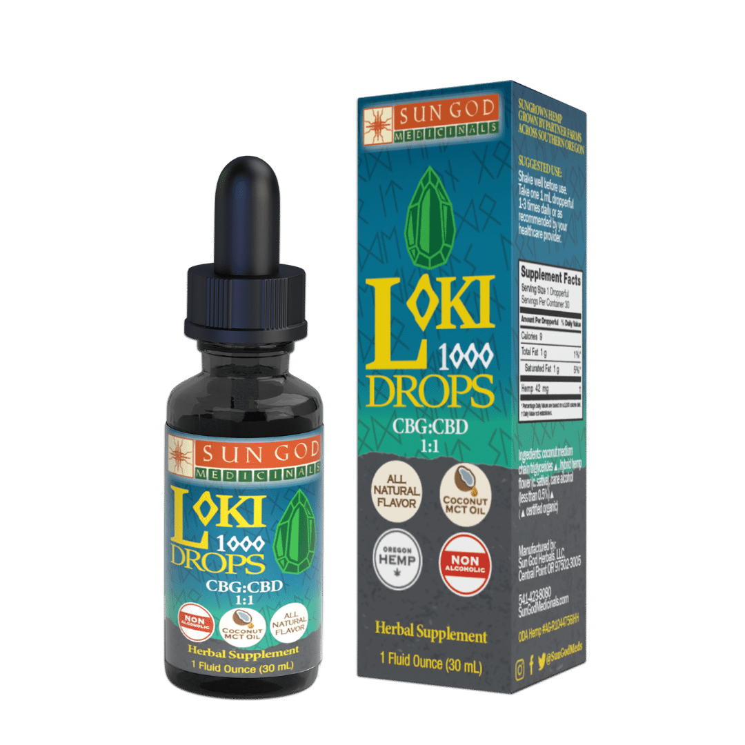 Loki 1000 Drops 1:1 CBG:CBD