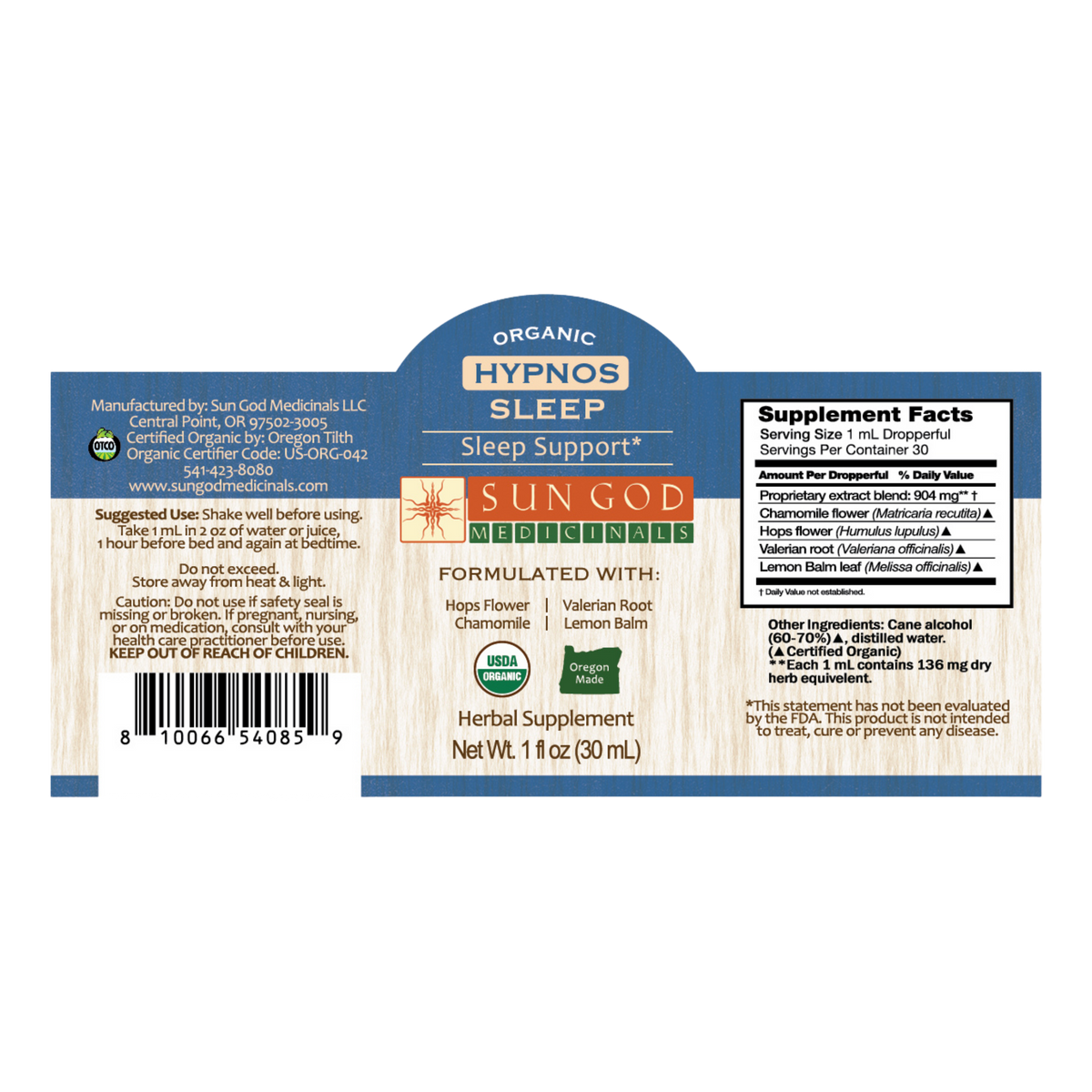 Hypnos Sleep Herbal Tincture