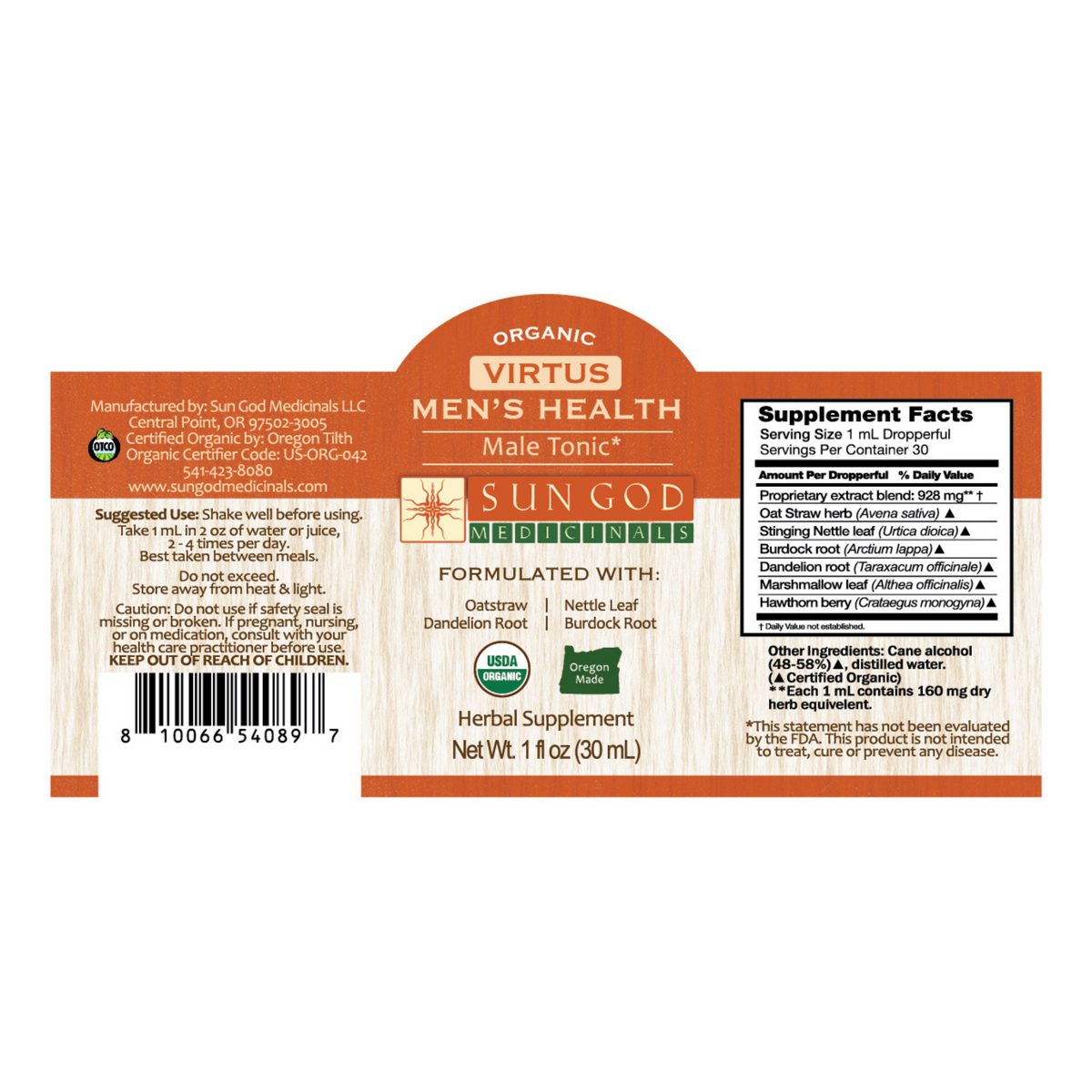 Virtus Men's Health Herbal Tincture