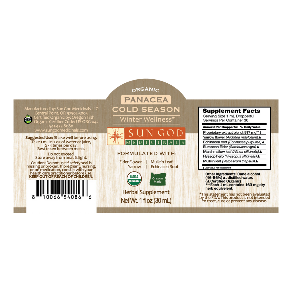 Panacea Cold Season Herbal Tincture