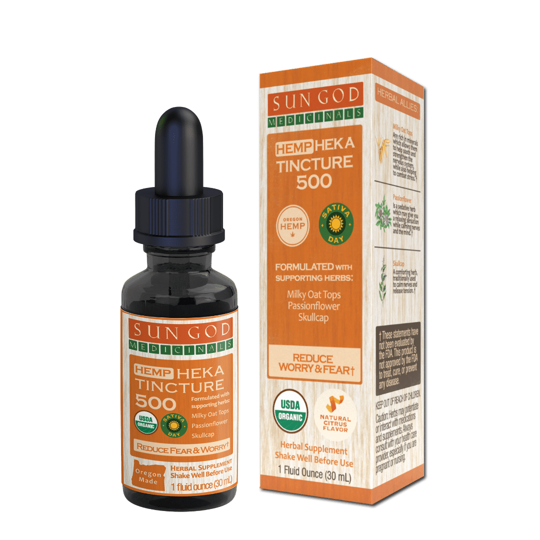 Organic Heka Mental Ease Hemp Tincture 500