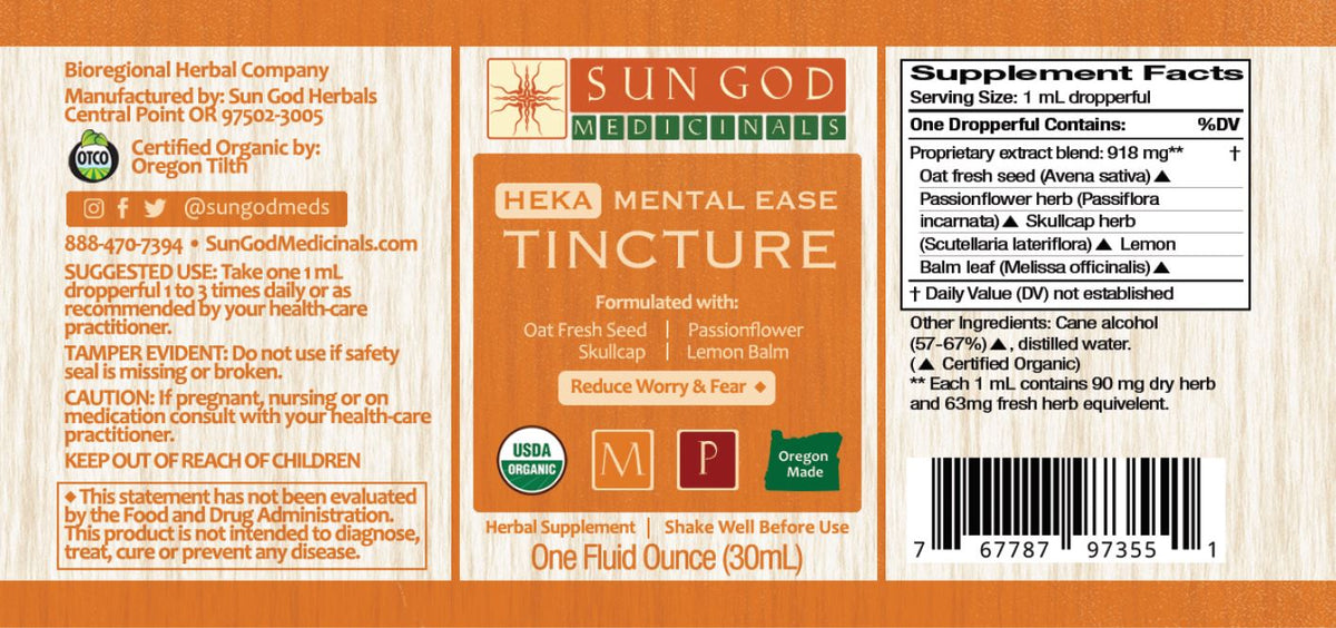Heka Mental Ease Herbal Tincture