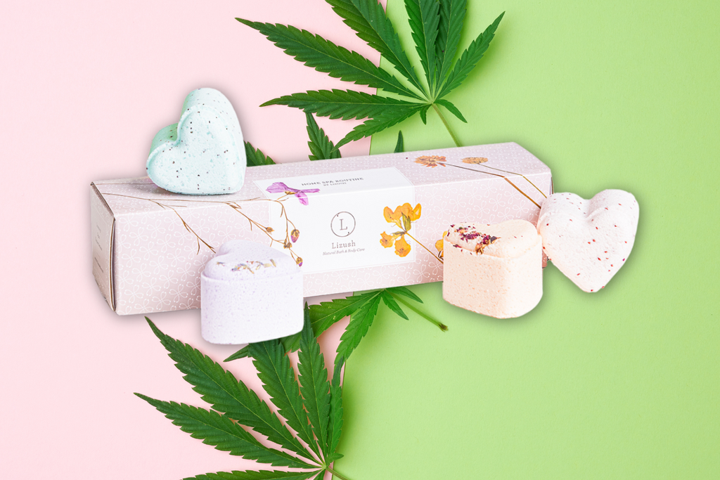 Set of 5 Heart Shaped Shower Steamers with CBD - in a Gift Box
