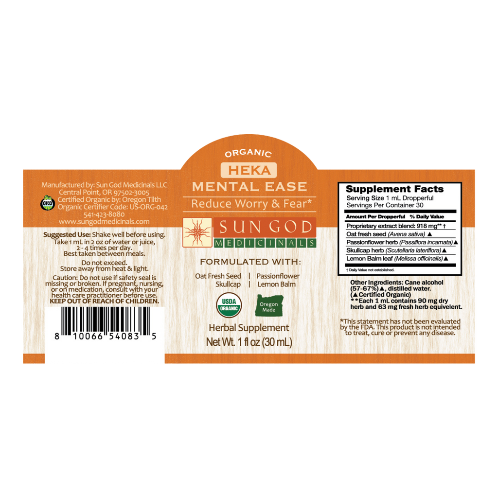 Heka Mental Ease Herbal Tincture