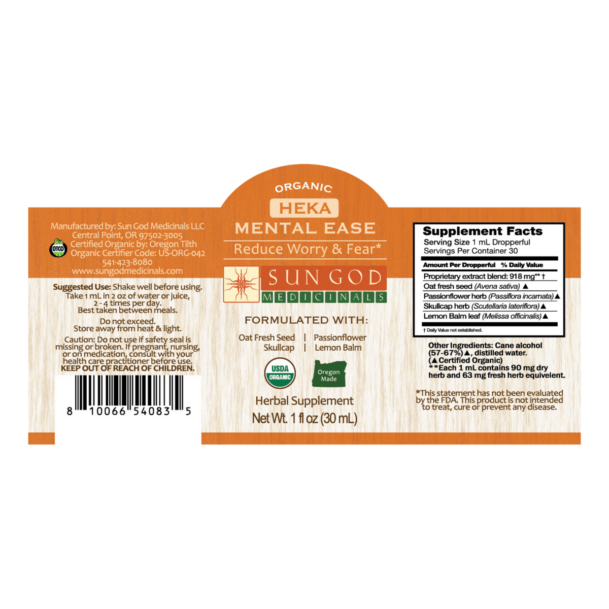 Heka Mental Ease Herbal Tincture
