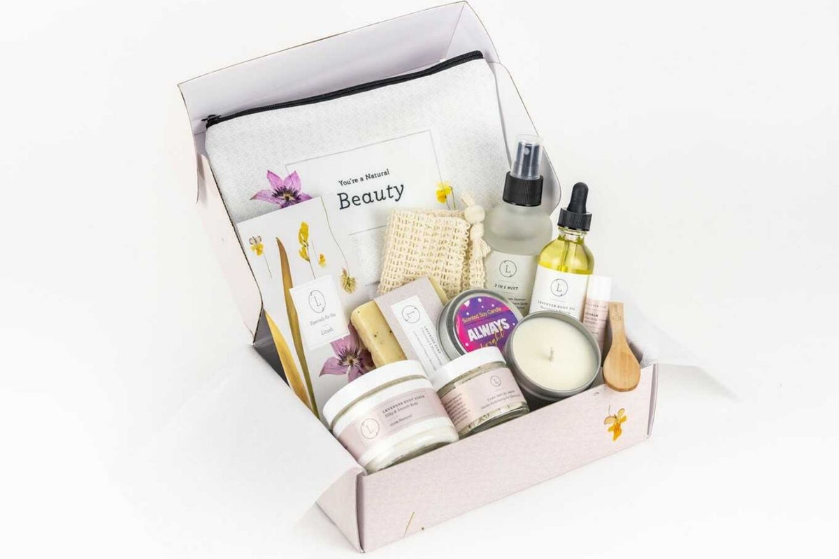 Spa Gift Box, Natural Lavender Bath & Body Relaxing Package for Friend brand